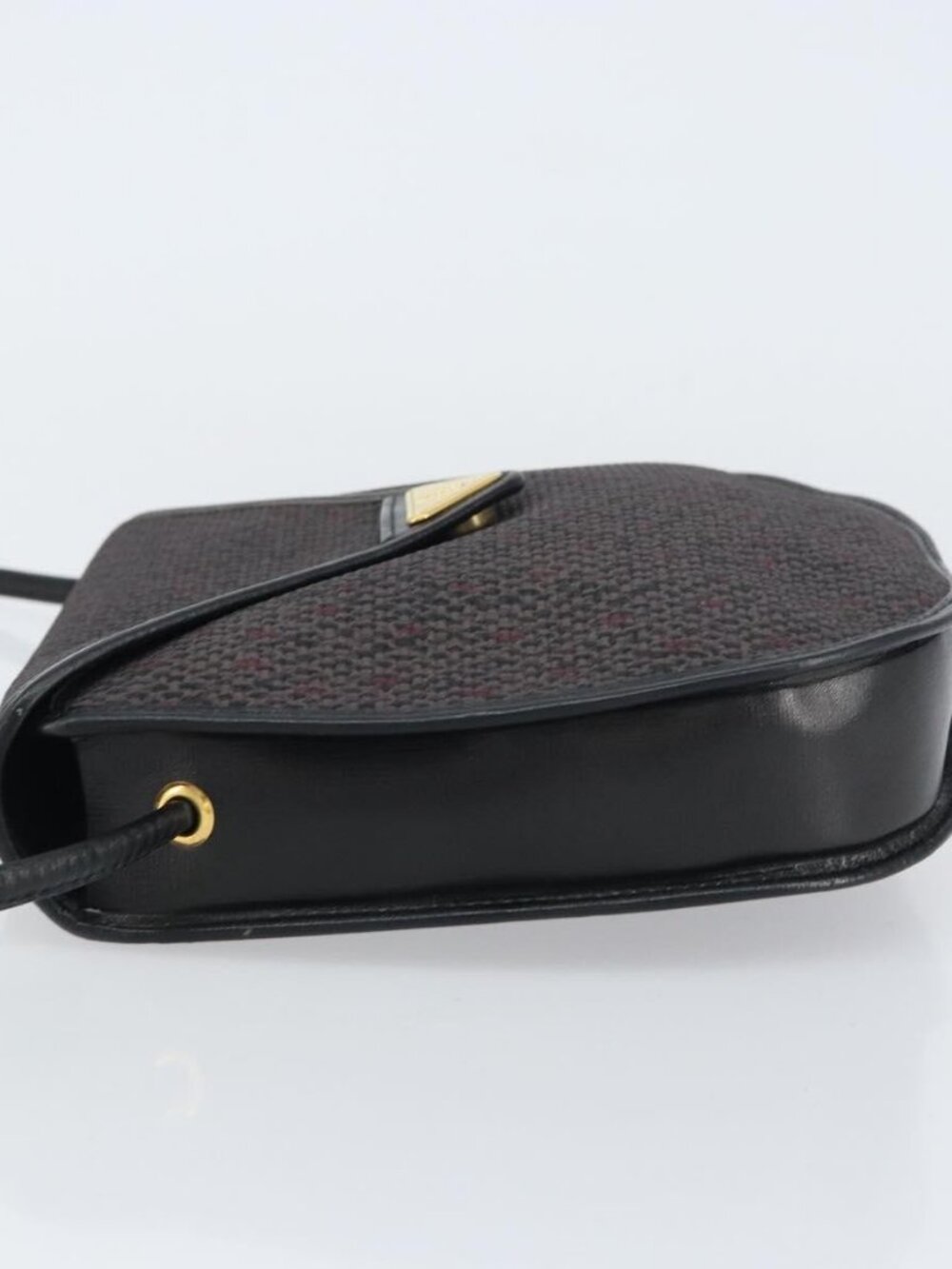 SAINT LAURENT Shoulder Bag PVC Leather Gray Gold Auth bs31403 - Picture 4 of 16